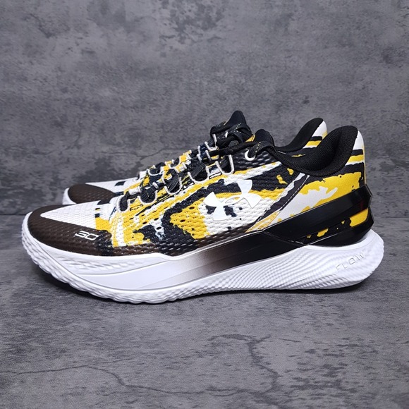 UNDER ARMOUR Curry 2 Low Flotro‎ Taxi Basketball Shoes Mens 7 Black Yellow